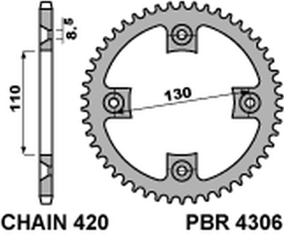 PBR 4306 55 C45 (JTR215.55)
